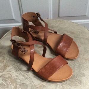 Miz Mooz Aster Brandy Leather Strappy Sandals